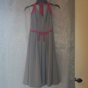 Bettie Page Anchors halter circle dress